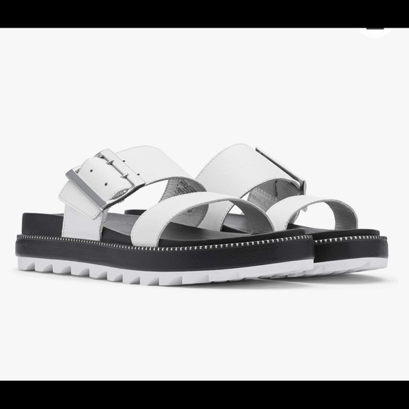 SOREL ROAMING BUCKLE SLIDE SANDAL WHITE Size: V - Picture 5 of 8